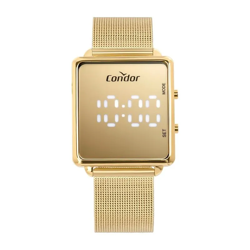 Relógio de Pulso Condor Fashion Feminino Dourado Digital COBJ3382AA/4D