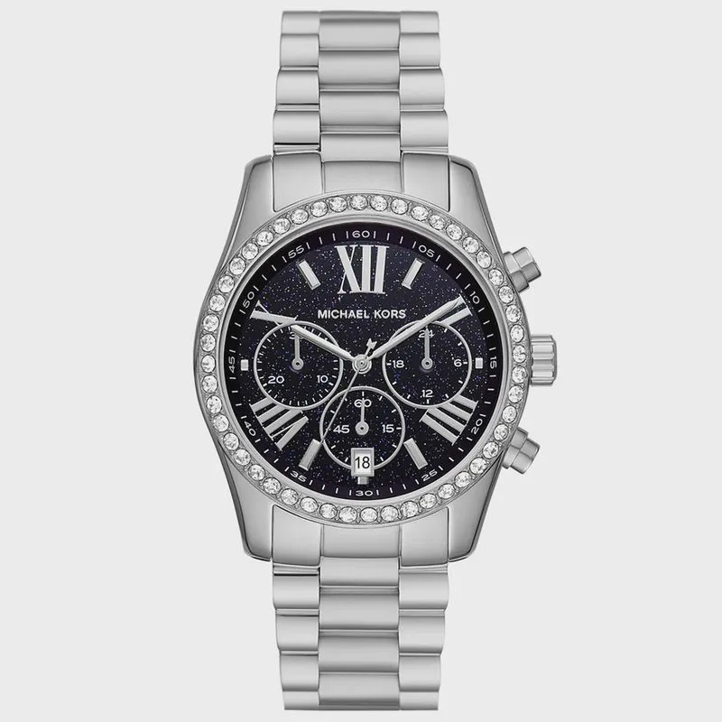 Relógio michael kors feminino prata preto MK7277/1KN