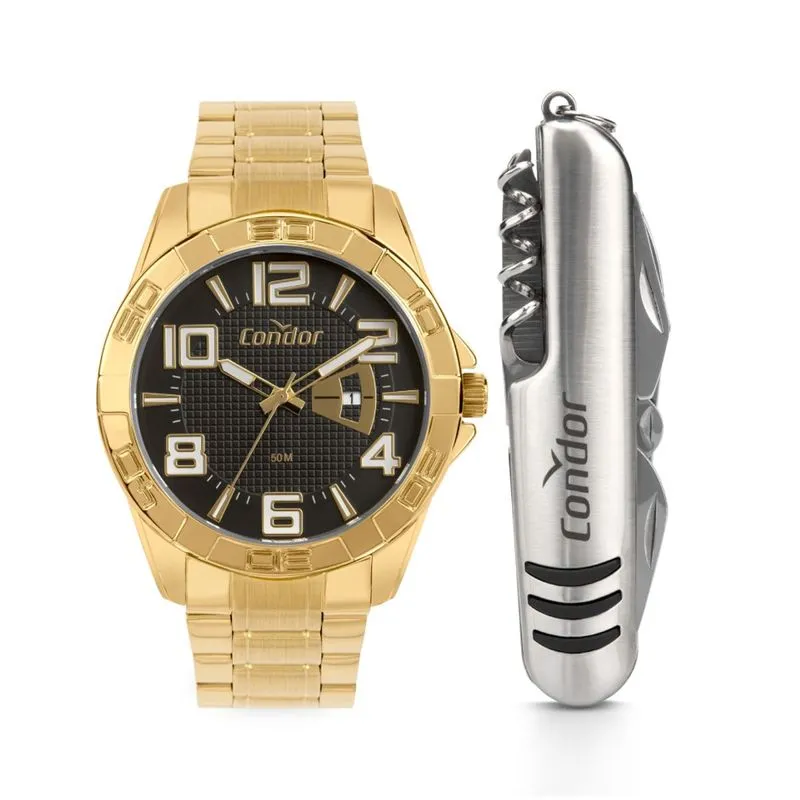 Relogio De Pulso Masculino + Acessorio Co2117av/K4p - Condor