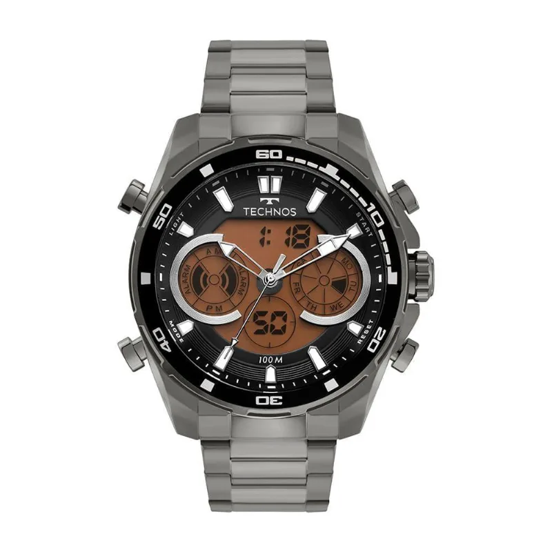 Relógio Technos Masculino Digitech Grafite - Bj3530ae/1p Bj3530ae/1p