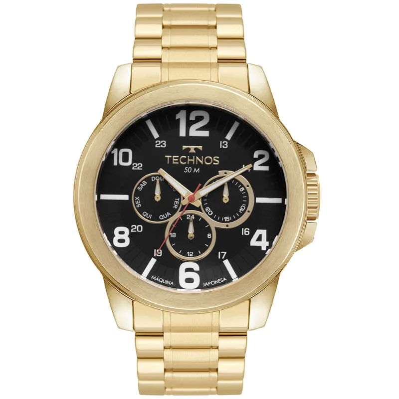Relógio Technos Masculino Racer Dourado - 6P29AMD/1P