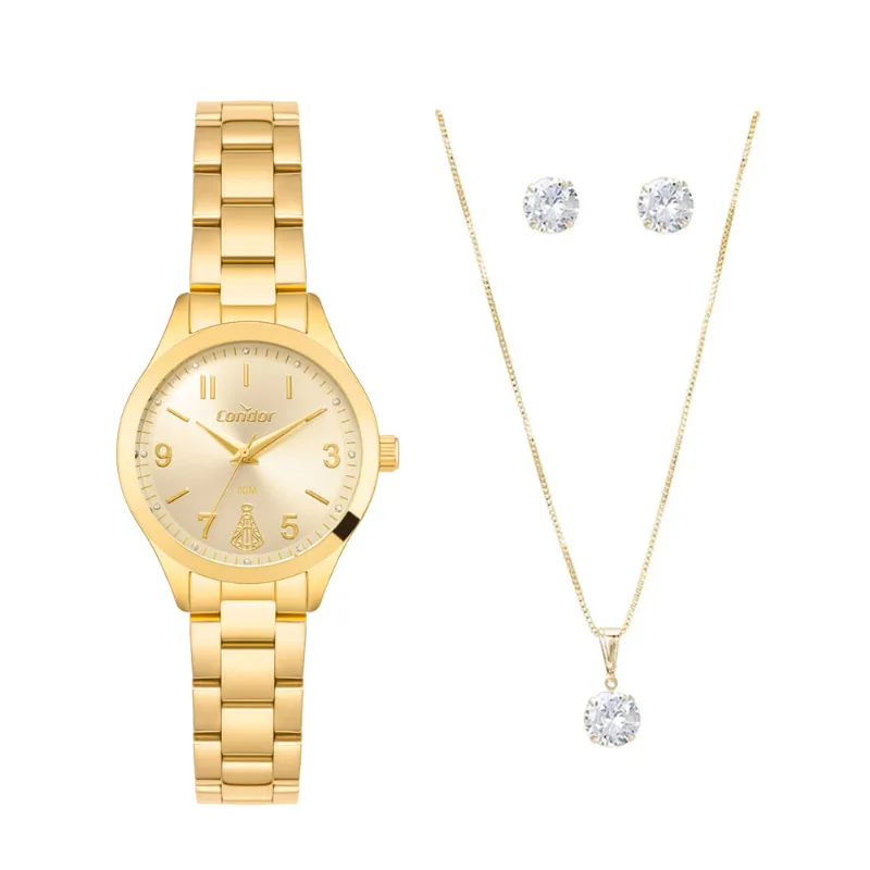 Relógio Feminino Condor Aparecida CO2035NIG/K4X Dourado - U
