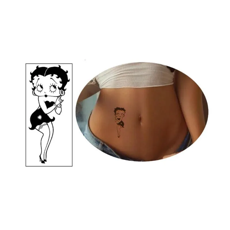 Tatuagem Temporária Betty Boop Moda Estilo 10x5 Cm