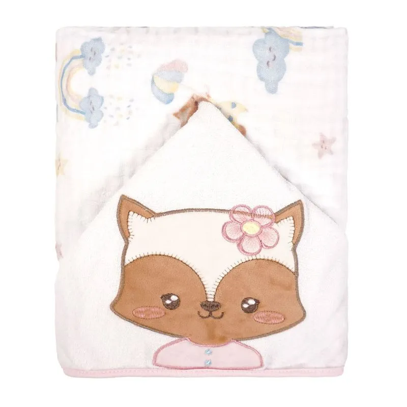 Toalha De Banho Bebe Soft Estampada Capuz