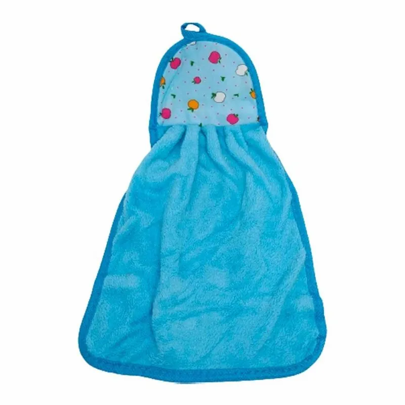 TOALHA BATE MÃO COM ALÇA 25 CM X 38 CM azul