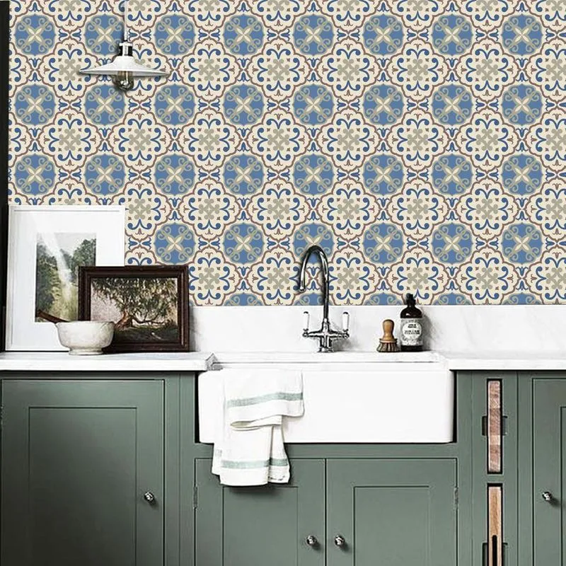 Papel De Parede Adesivo Azulejos 0022 - 1 M X 0,58cm