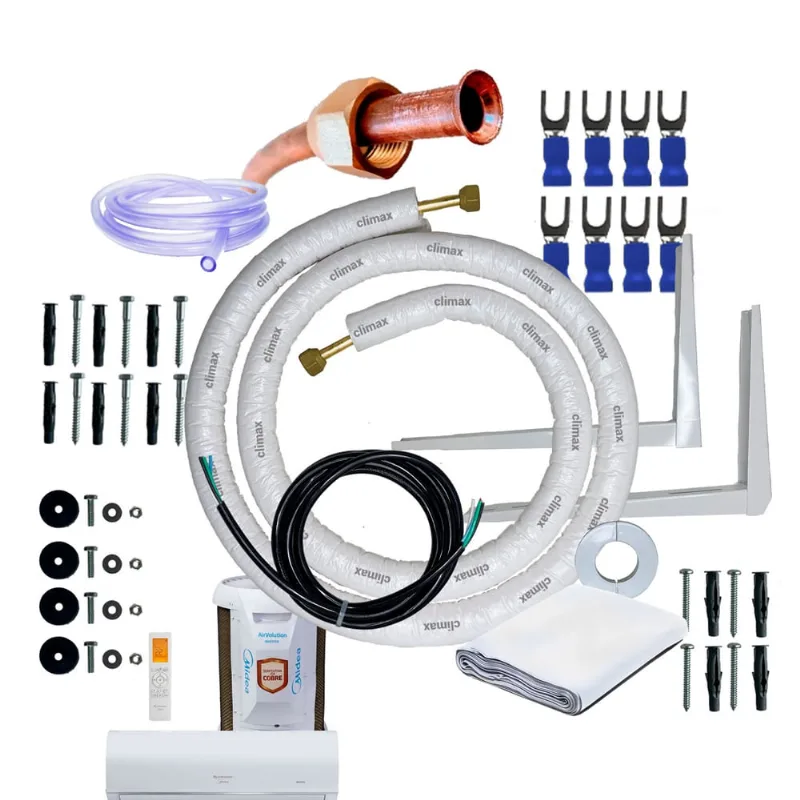Kit Completo Instalação Para Ar Condicionado Springer Midea AirVolution 9000 Btus 5 Metros Com Suporte 450mm