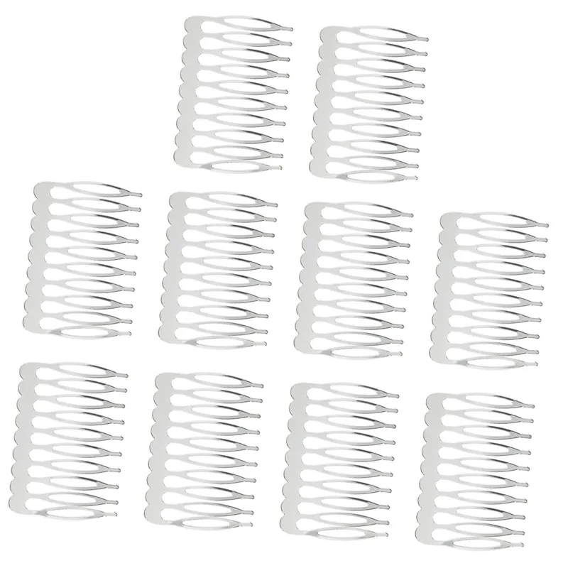 10 Peças De Dentes Fancy Diy Metal Wire Grampos De Cabelo Pentes