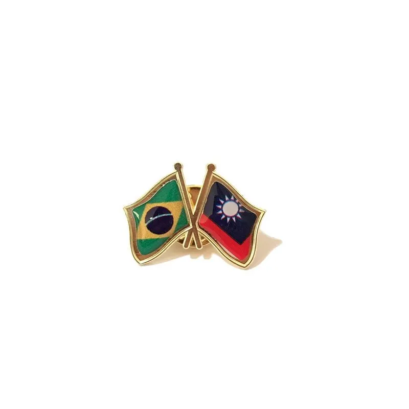 Pin Da Bandeira Do Brasil X Taiwan