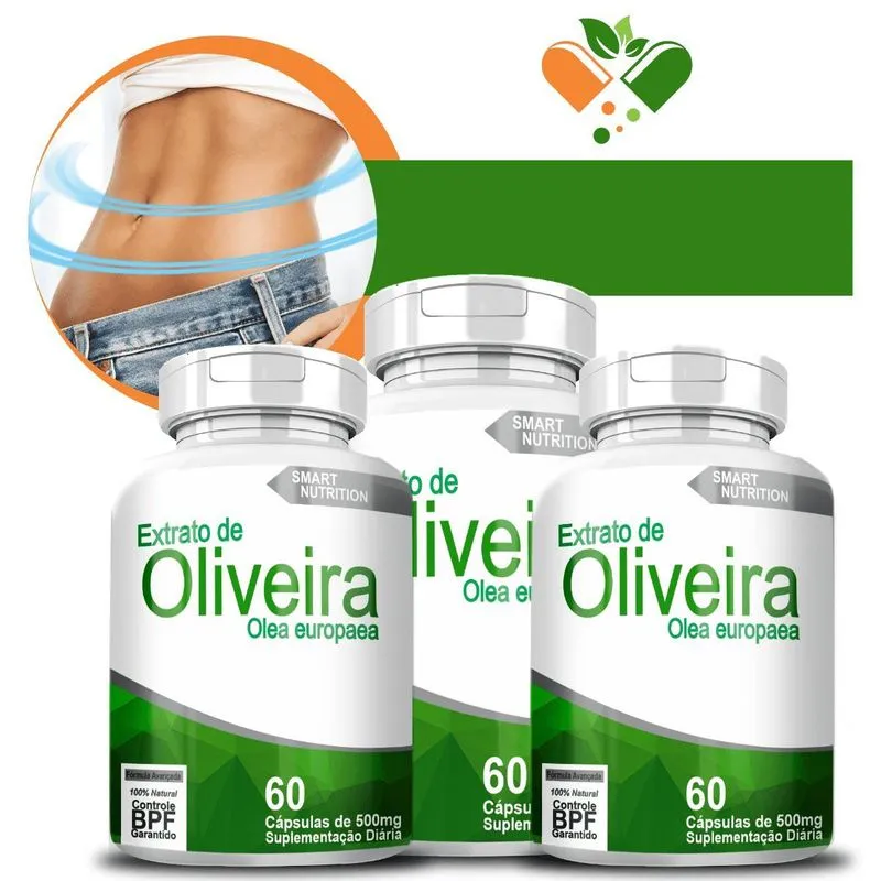 Kit Oliveira Extrato 3x60 Cápsulas - Antioxidante