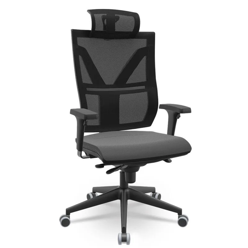 Cadeira Darix x + Slider Braços Regulaveis pu Plaxmetal Nacional Revestida
