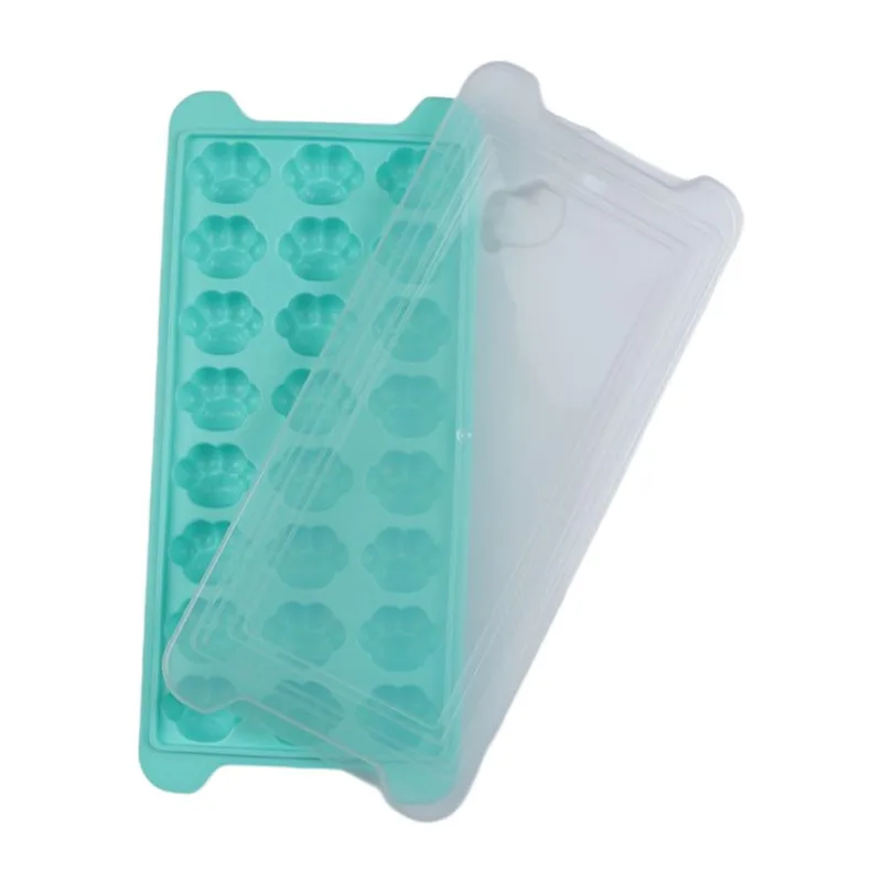 Ice Cube Mold 36 Grades Empilháveis Silicone Cat Paw Print