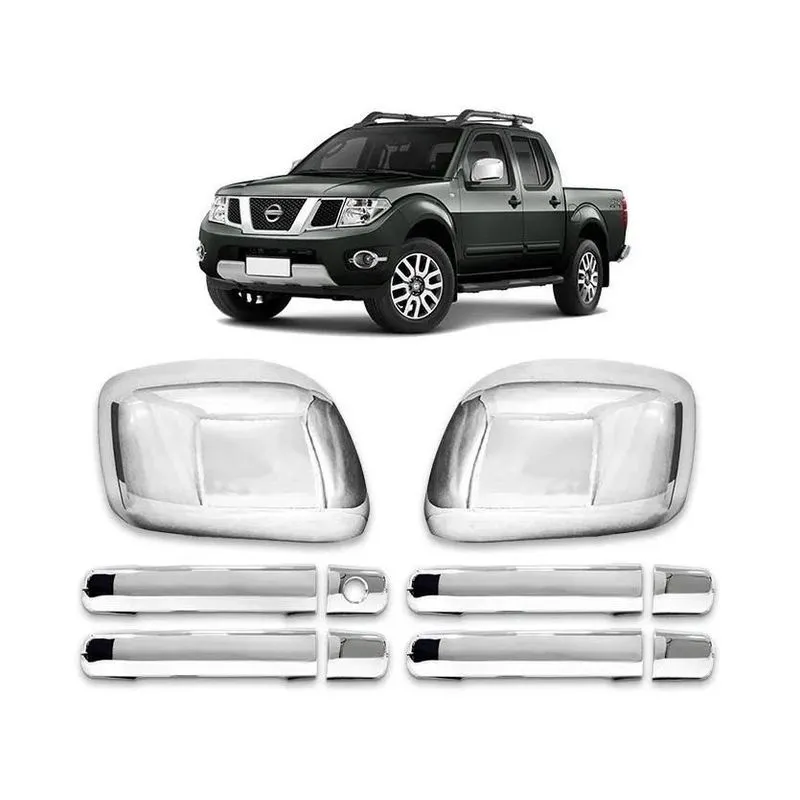 Kit Aplique Cromado Maçaneta Retrovisor Nissan Frontier 2014