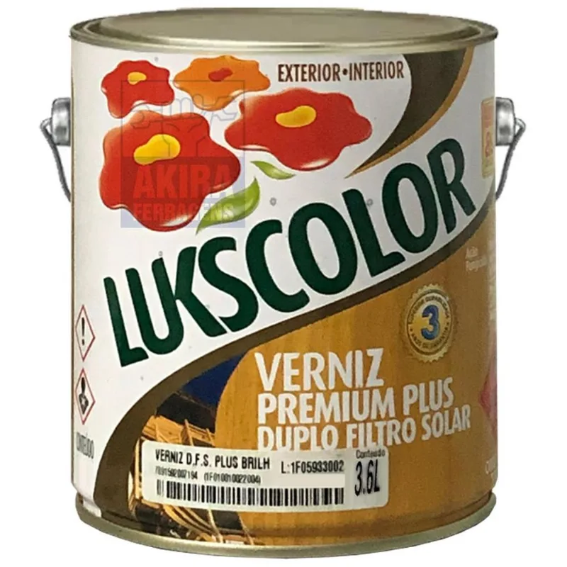 Verniz Duplo Filtro Solar Lukscolor 3,6 L Madeira Brilhante
