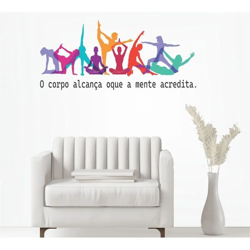 Adesivo De Parede Studio Pilates O Corpo Alcança