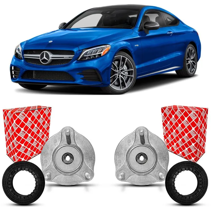 Par Coxim Batente Febi Bilstein Rolamento Amortecedor Dianteiro Mercedes Benz C43 amg W205 2016 2017 2018 2019 2020