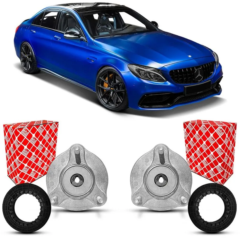 Par Coxim Batente Febi Bilstein Rolamento Amortecedor Dianteiro Mercedes Benz C63 amg W205 2015 2016 2017 2018 2019 2020