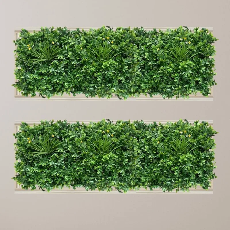 1,5m² Parede Verde Com Proteção Contra Raios Solares Rica Em Folhagens 3d Para Decoração