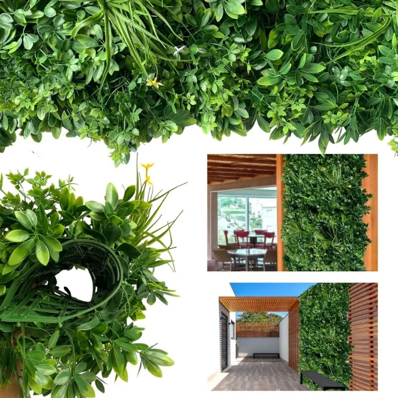 Painel de folhagem artificial premium para jardim vertical artificial ou parede viva artificial cobre 2m² alto padrão de qualidade e realismo com facilidade na instalação