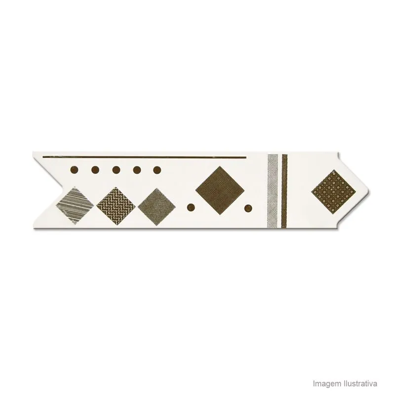 Faixa Aresta platina 8x30cm 4 peças Incepa