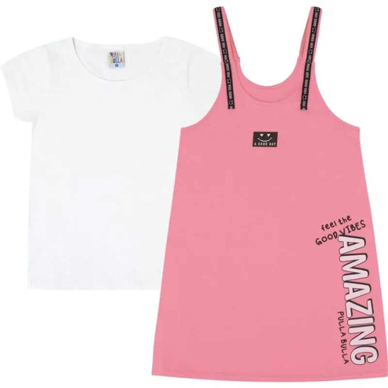 Conjunto Salopete Moletinho e Blusa Pulla Bulla