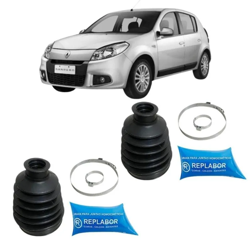 Par Coifa Homocinética Lado Roda Renault Sandero 2008/...