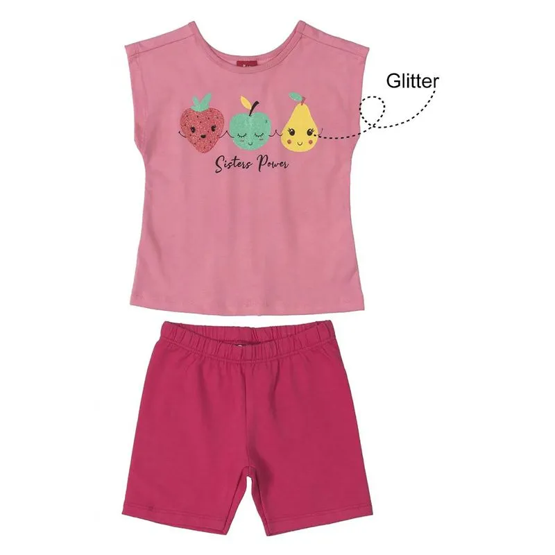 Conjunto Blusa e Bermuda Frutinhas
