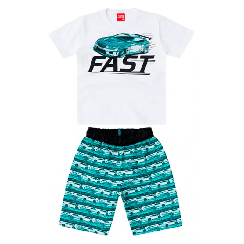 Conjunto Infantil Menino com Estampa Carro 4/8 - 108929-BRANCO-6