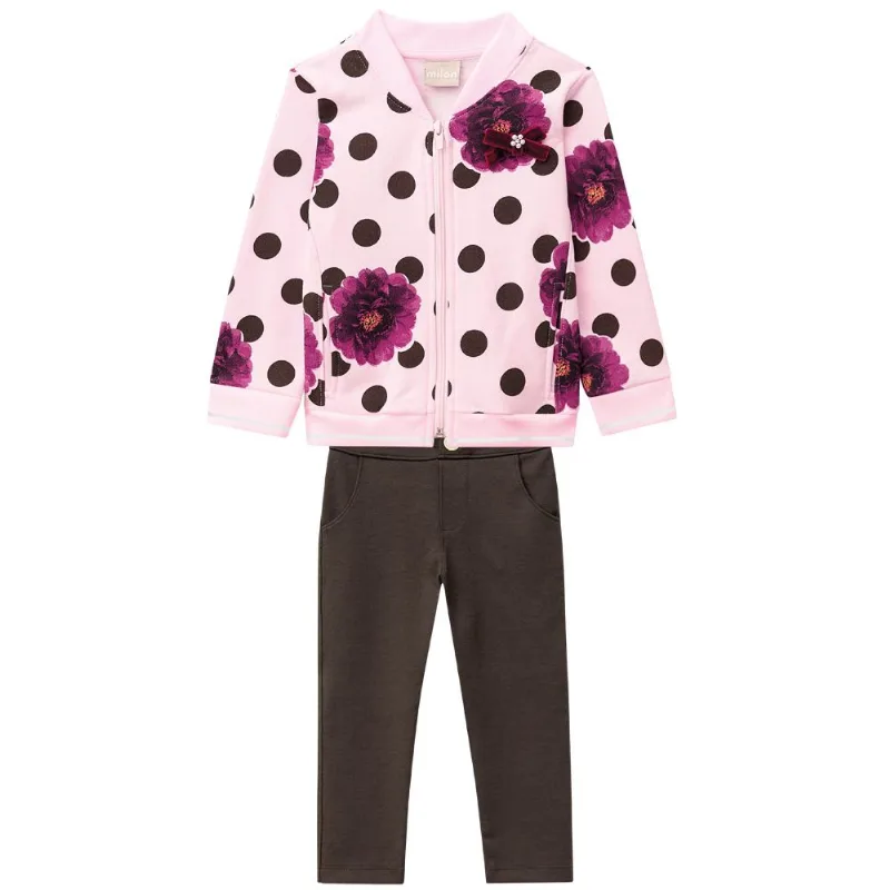 Conjunto Infantil Feminino Casaco + Legging Milon 10532.40067.1