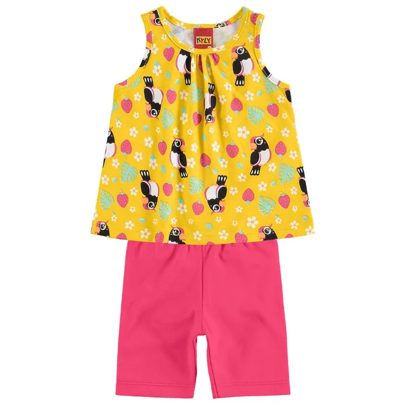 Conjunto Infantil Feminino Blusa + Ciclista Kyly 109315.2326.8