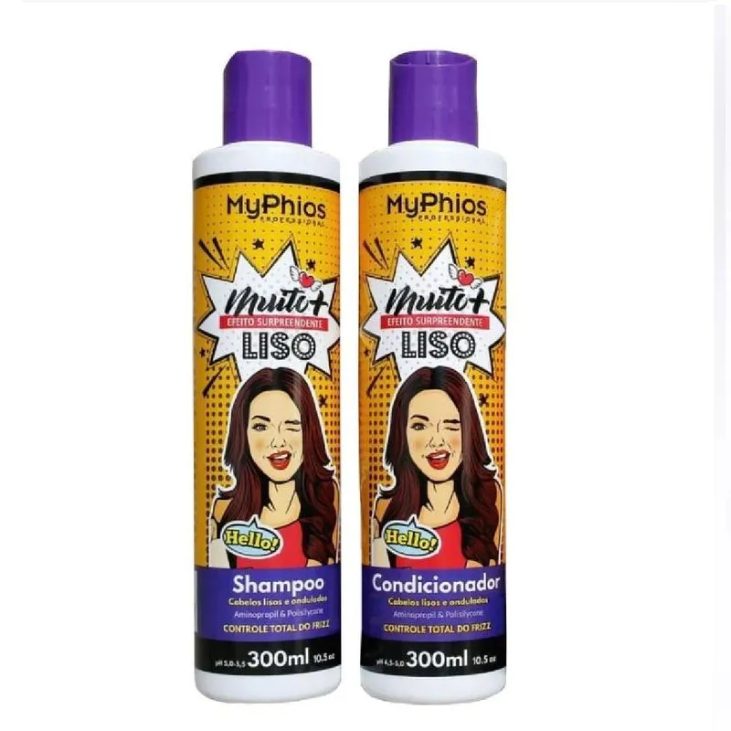 Shampoo E Condicionador My Phios Muito Mais Liso 2x300ml