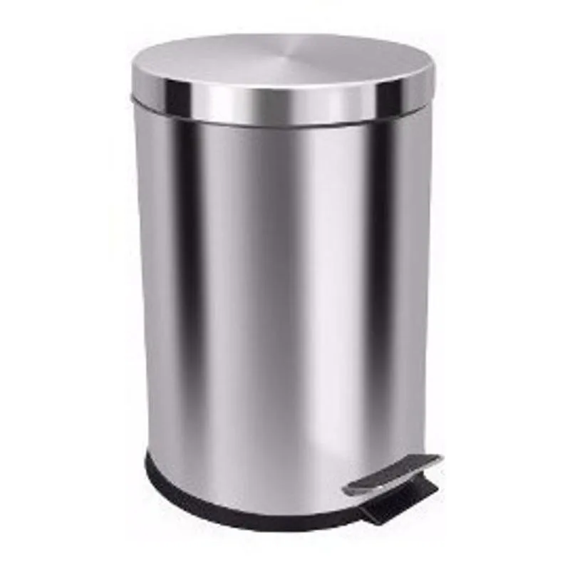 Lixeira 12 Litros Com Pedal Aço Inox Cesto Interno Removível