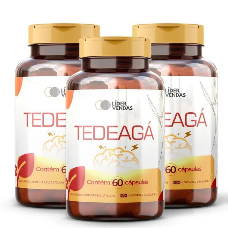 Tedeagá: O Suplemento Natural Que Ajuda A Combater Os Sintomas Do Tdah! - 3 Potes
