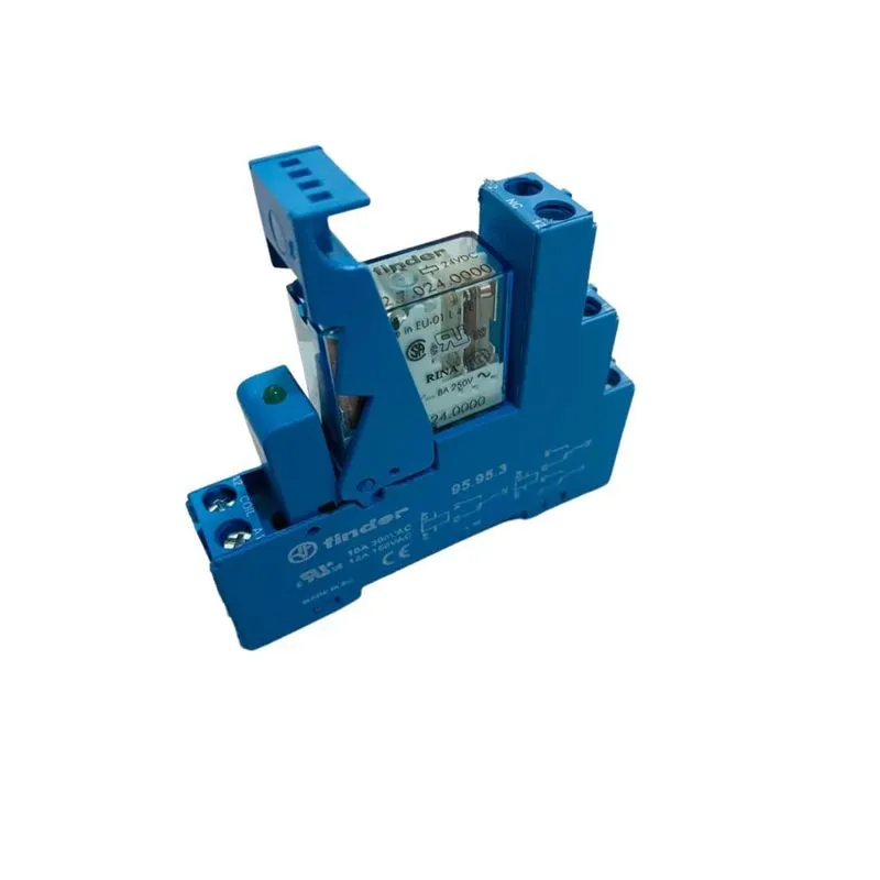 Relé Interface Finder Bobina 24vcc 2 Contatos Rev 8a 250vac