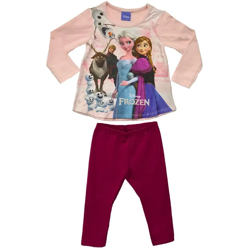 Conjunto Infantil Menina Meia Estação Com Estampa Frozen® 1/3 - 52787-ROSA-3