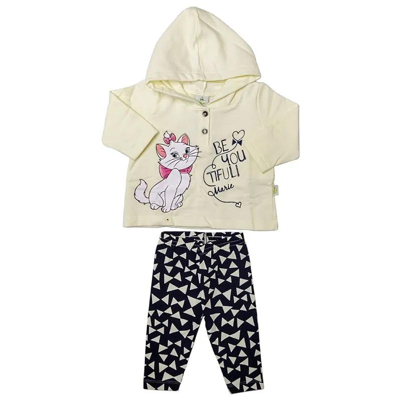 Conjunto Brandili Bebê Menina Inverno com Estampa Gatinha Marie ® P/G - 52761-NATURAL-PB