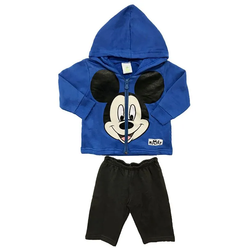 Conjunto Brandili Bebê Menino Moletom Com Estampa Mickey ® P/G - 52801-AZUL-GB