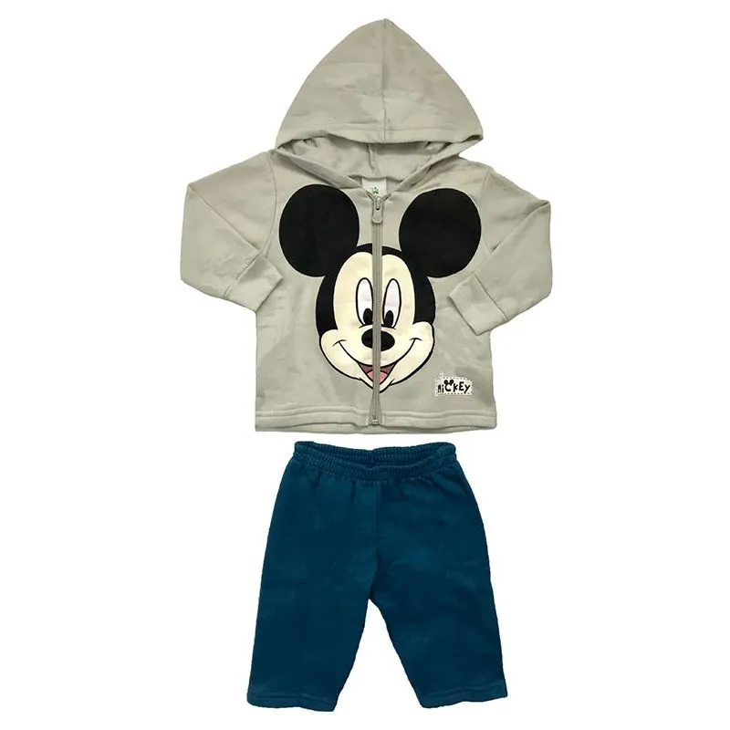 Conjunto Brandili Bebê Menino Moletom Com Estampa Mickey ® P/G - 52801-CINZA-MB