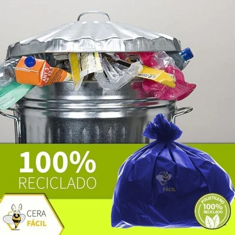 Saco De Lixo Azul 200 Litros 0,025Mm 100Un