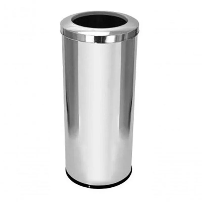 Lixeira Em Aço Inox Com Aro Inox 50L C34