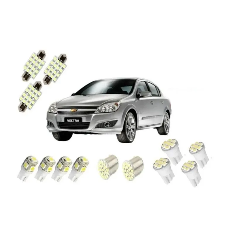 Kit Led T-10 Vectra Gt Elite Placa Teto Ré