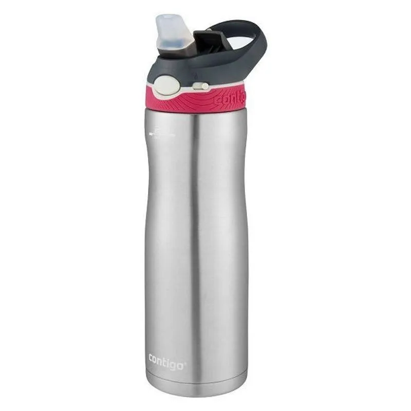GARRAFA SQUEEZE AUTOSPOUT ASHLAND CHILL ACO INOX 591ML - CONTIGO - ROSA BERRY