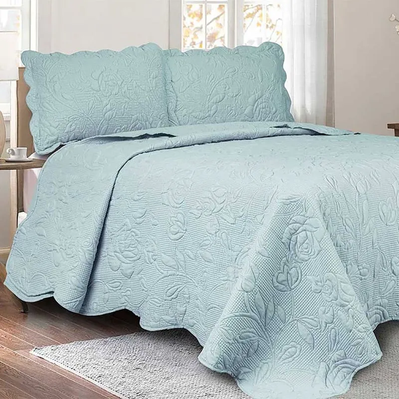 Kit Colcha King Matelassê Camesa Ilusion Garden 260x280cm