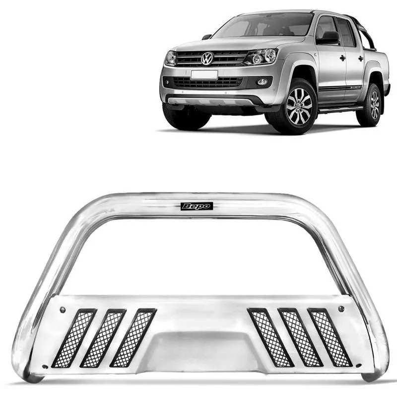 Parachoque De Impulsão Amarok 2010 A 2016 Cromado Com Grade