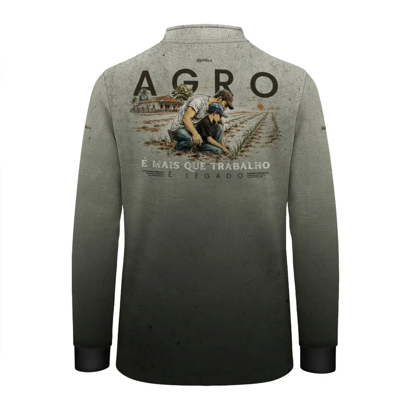Camisa Infantil Dia dos Pais Agro é Mais que Trabalho é Legado com UV50 8 a 9 Anos