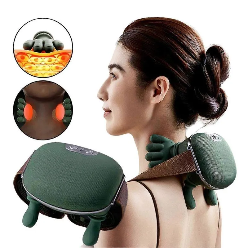 Massageador De Pescoço E Ombros Elétrico T&z Fh-680 Com Função Calor E Massagem Shiatsu