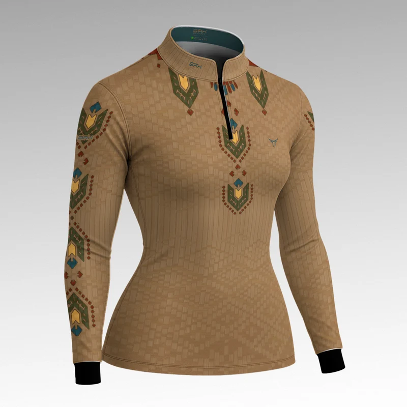 Camisa Feminina Apache Bege com UV50 P