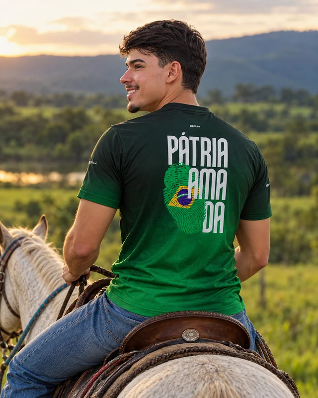 Camiseta Pátria Amada Verde com Proteção UV50 G2