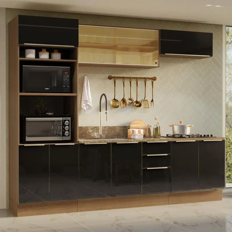 Armário de Cozinha Completa 270 cm Lux Madesa 06