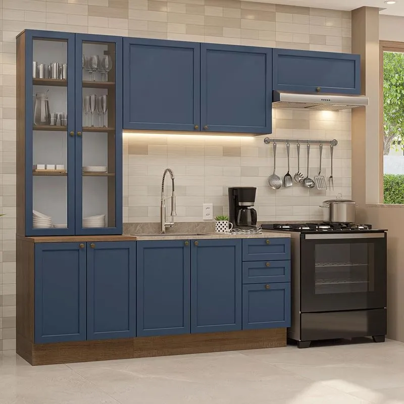 Armário de Cozinha Completa 270 cm Rustic Vik Madesa 05